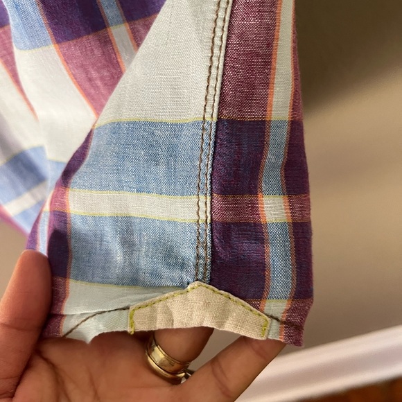 2 x $25 Tommy Bahama Relax Men’s XL 100% Linen Plaid Short Sleeve Shirt - Picture 12 of 15